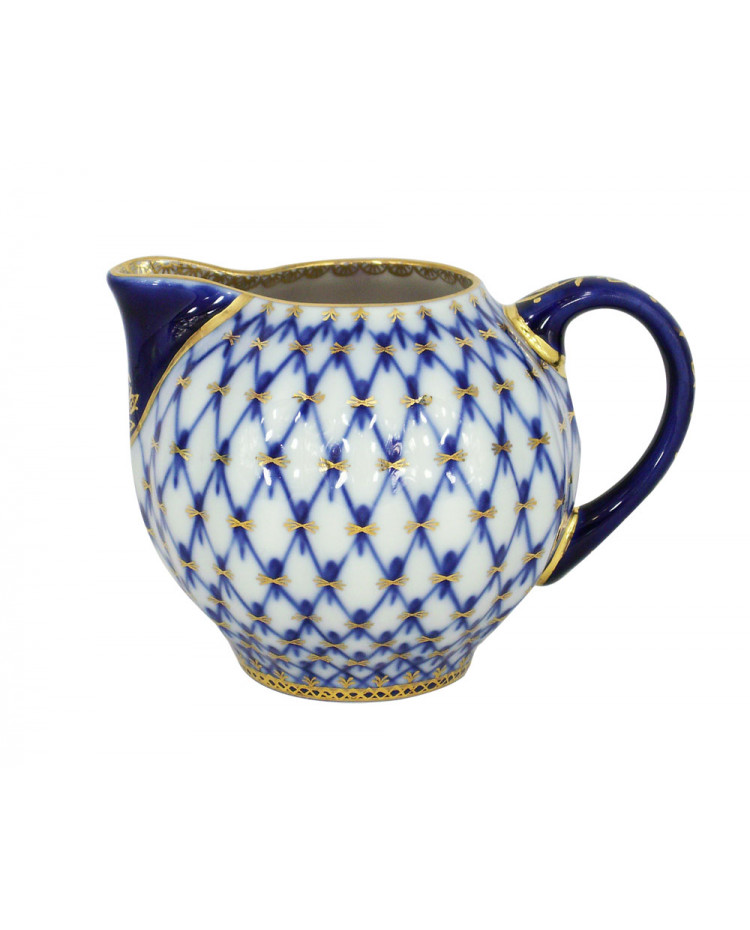 LOMONOSOV IMPERIAL PORCELAIN TEAPOT COBALT NET TULIP